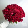 Букет из 101 красной кенийской розы под ленту